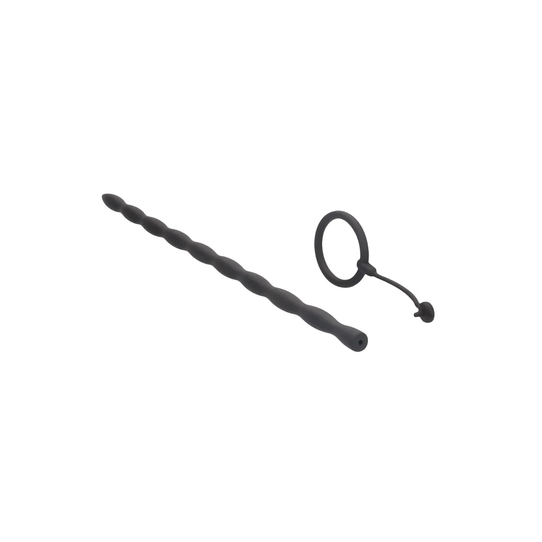 Set Ouch de plugs et cockring en silicone, noir – Image 3