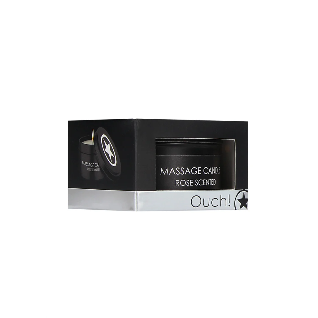 Bougie de massage Ouch! au parfum de rose – Image 1