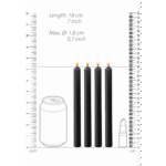 Bougies de cire Ouch!, 4 pièces, grand format, noires – Image 3