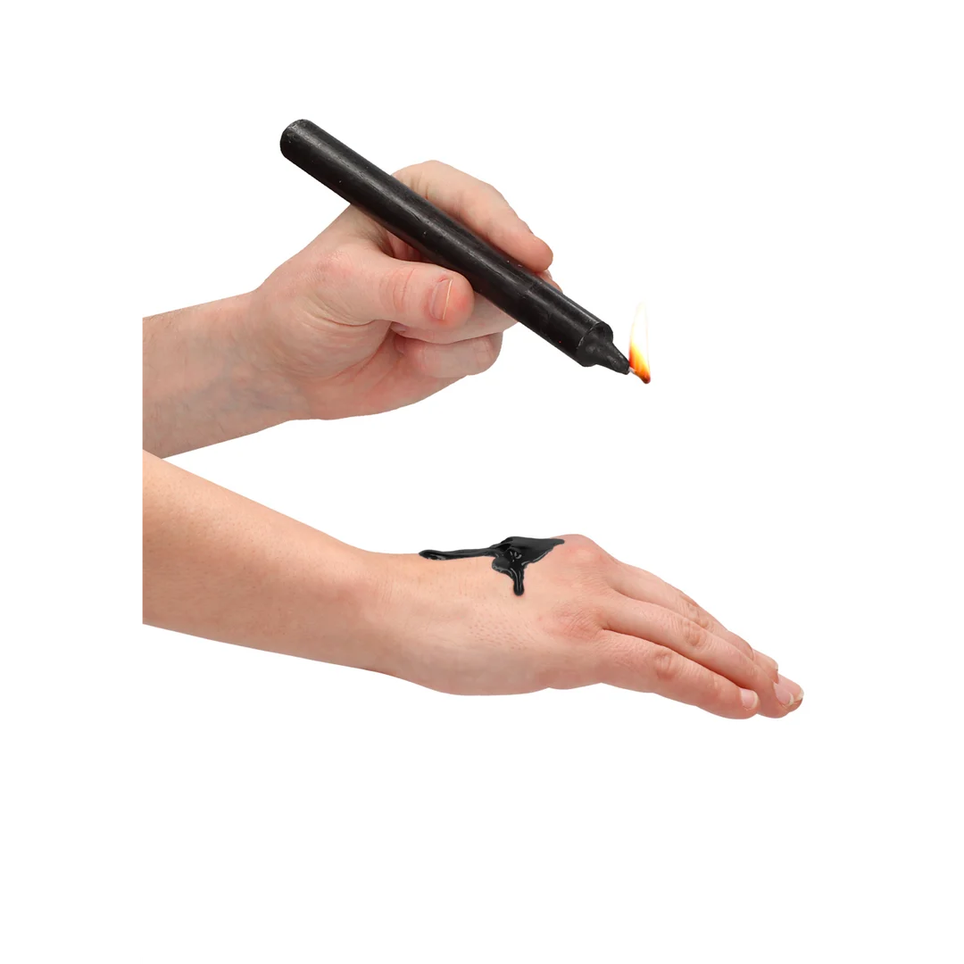 Bougies de cire Ouch!, 4 pièces, grand format, noires – Image 4
