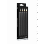 Bougies de cire Ouch!, 4 pièces, grand format, noires