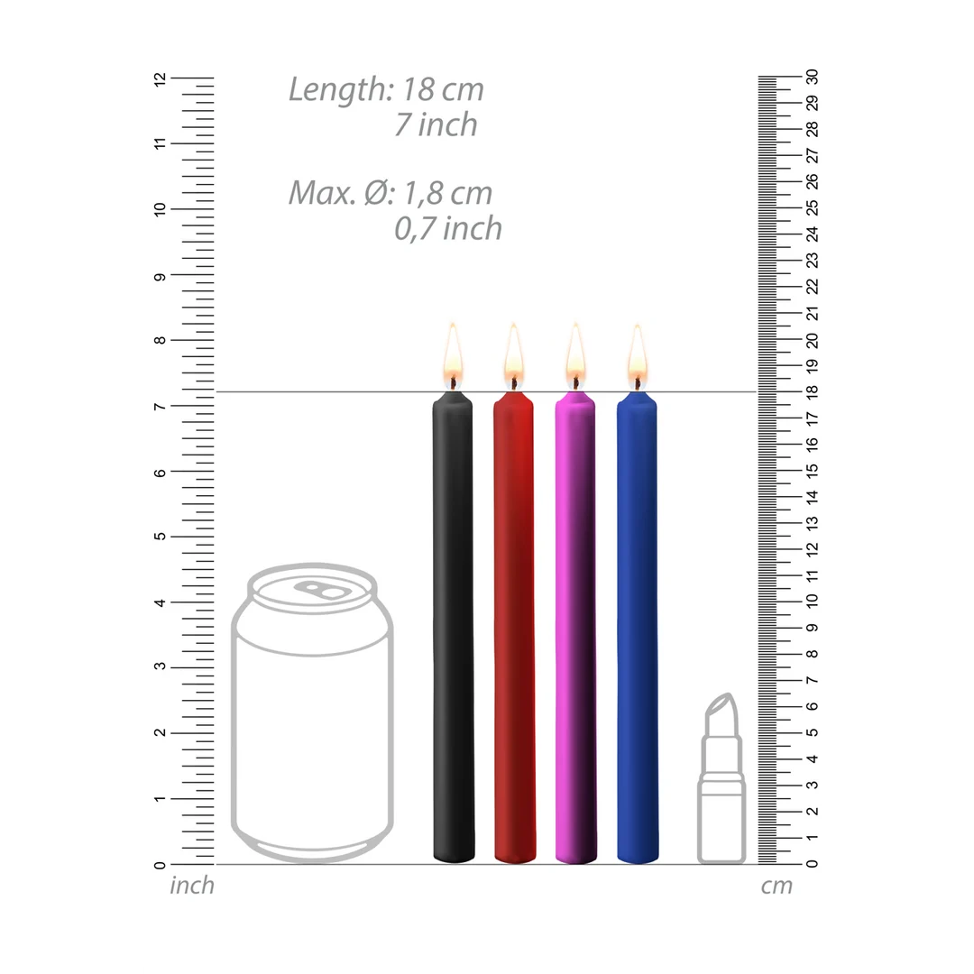 Bougies de cire Ouch!, 4 pièces, grand format, noires – Image 8