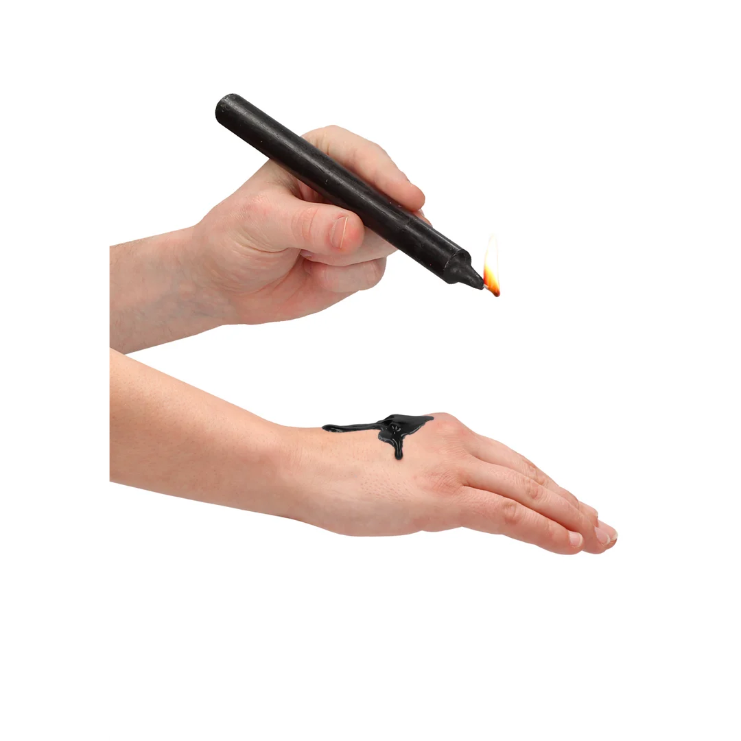 Bougies de cire Ouch!, 4 pièces, grand format, noires – Image 9