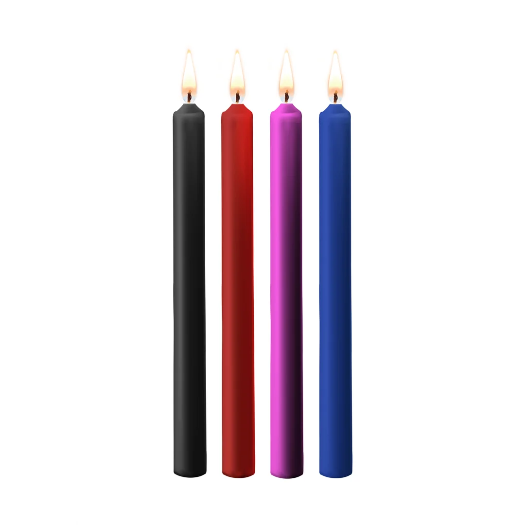 Bougies de cire Ouch!, 4 pièces, grand format, noires – Image 10