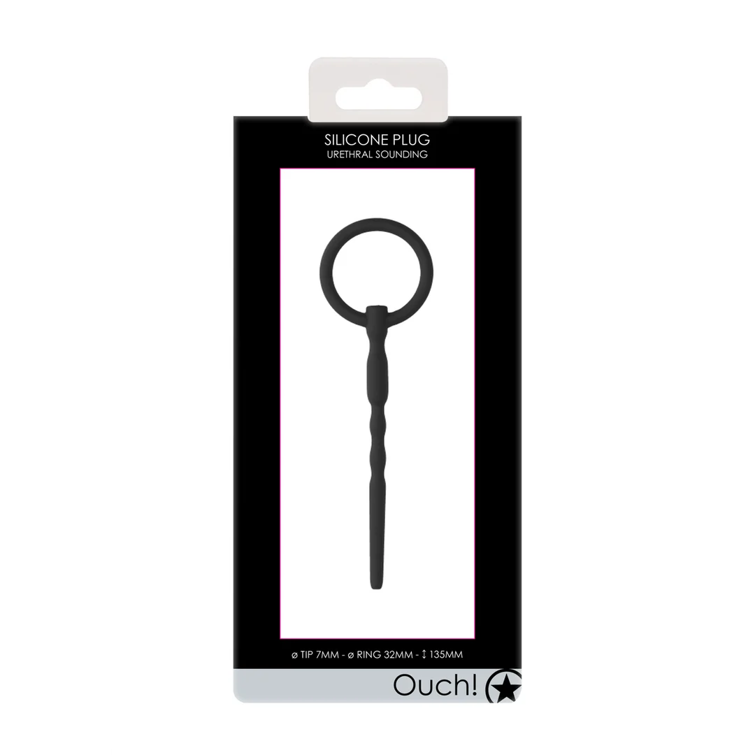 OU595-2 Plug pénien avec anneau pratique – 0,3 / 7 mm – Image 1