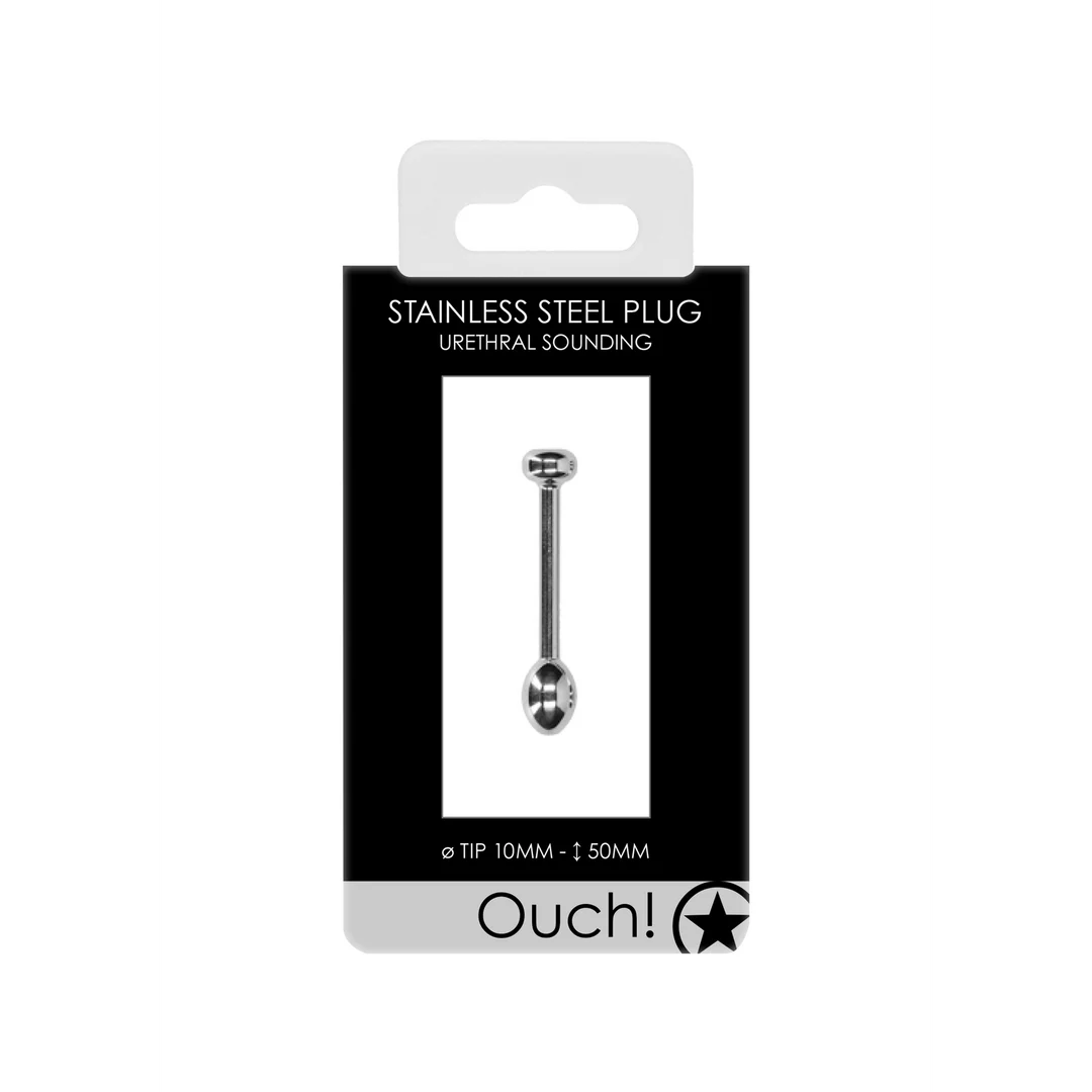 Ouch! metalen penisplug 0,4 / 10 mm