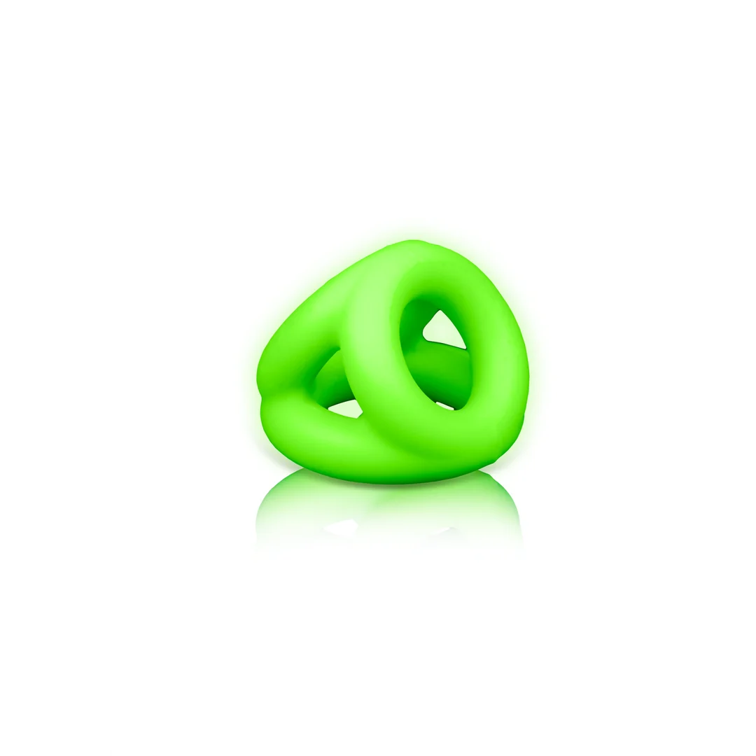Cockring Ouch! Glow in the Dark avec sangle pour testicules – Image 3