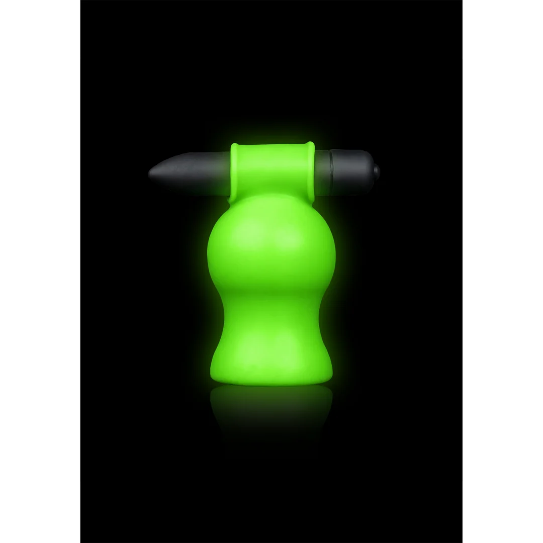 Masturbateur vibrant Ouch! Glow in the Dark avec tête vibrante – Image 6
