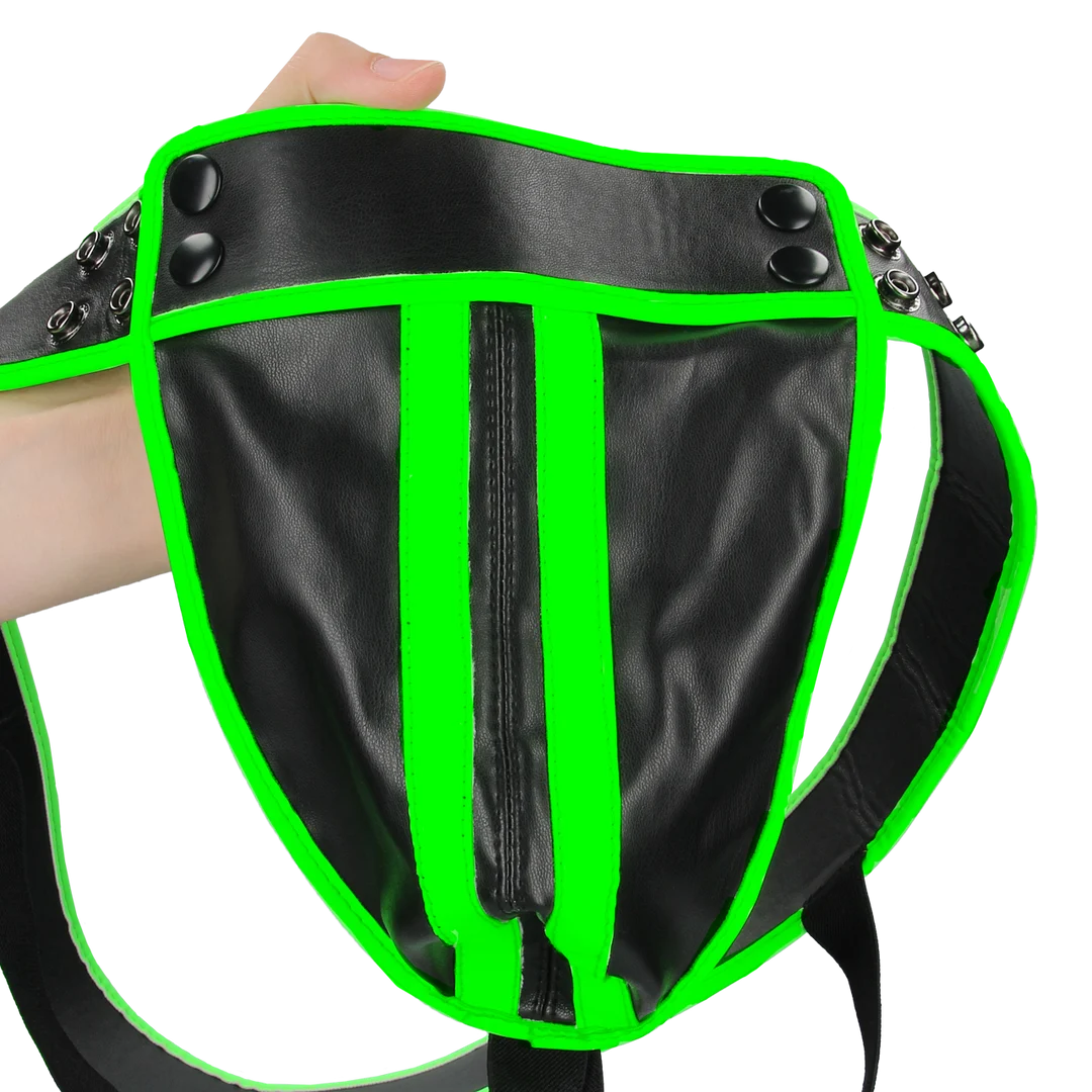 Jockstrap phosphorescent, sous vêtement sexy pour homme au style bondage – Ouch! – Image 6