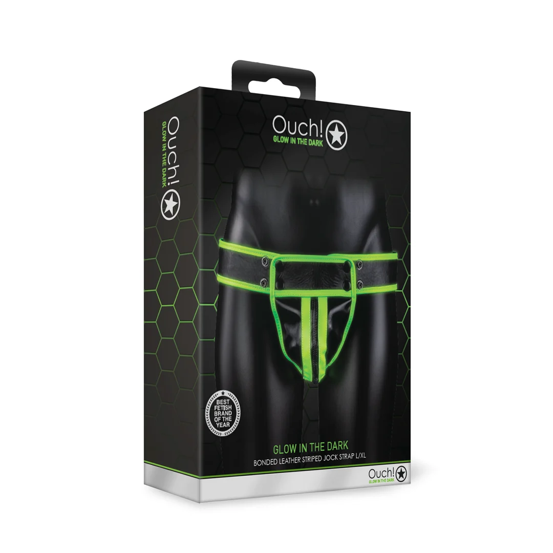 Jockstrap phosphorescent, sous vêtement sexy pour homme au style bondage – Ouch! – Image 1