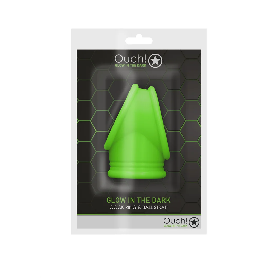 Anneau pénien avec sangle pour les testicules, phosphorescent – Image 1