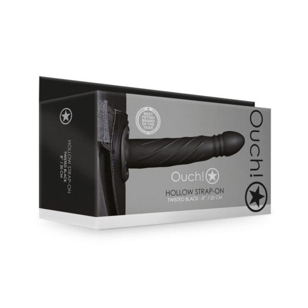 Ouch! Twisted Hollow Strap On 20 cm noir