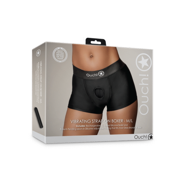 Boxer vibrant pour strap on Ouch! by Shots