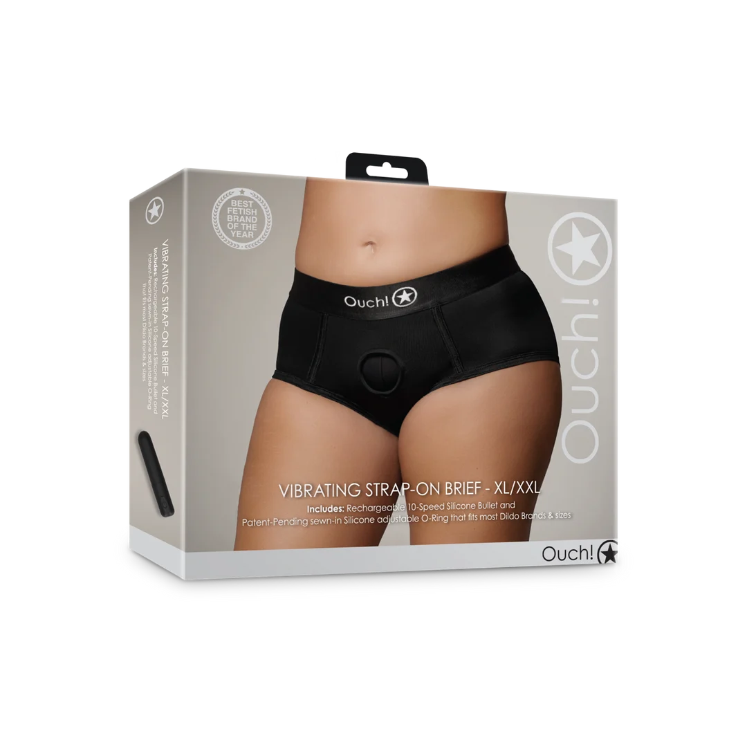 Bullet vibrant avec 10 modes – Boxer strap on vibrant Ouch! by Shots – Image 7