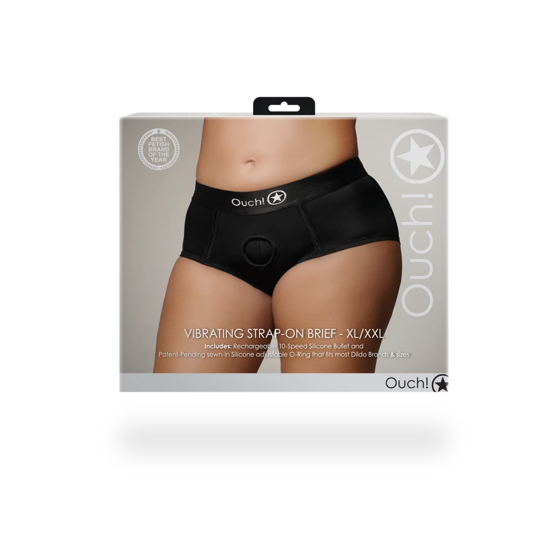 Bullet vibrant avec 10 modes – Boxer strap on vibrant Ouch! by Shots – Image 8