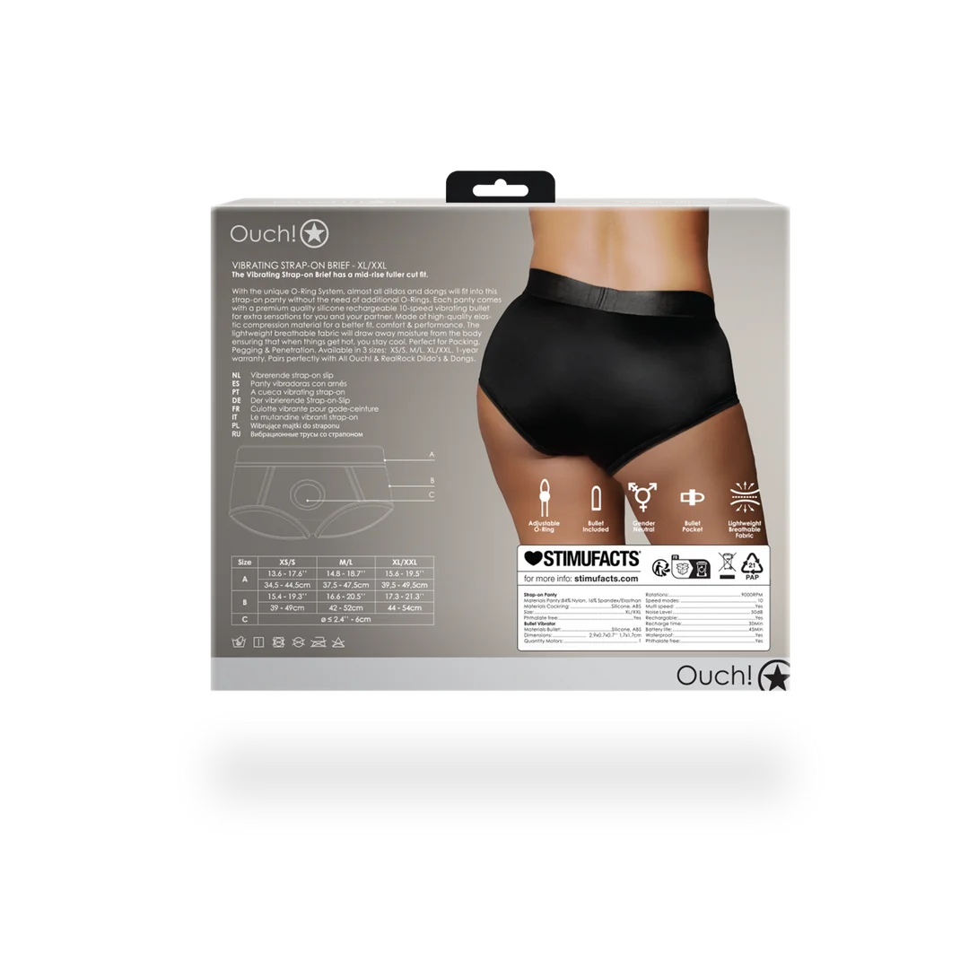 Bullet vibrant avec 10 modes – Boxer strap on vibrant Ouch! by Shots – Image 9