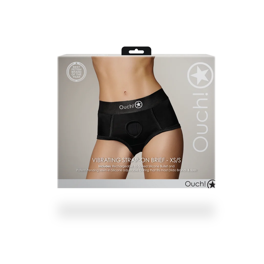 Bullet vibrant avec 10 modes – Boxer strap on vibrant Ouch! by Shots – Image 14