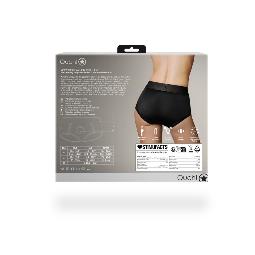 Bullet vibrant avec 10 modes – Boxer strap on vibrant Ouch! by Shots – Image 15