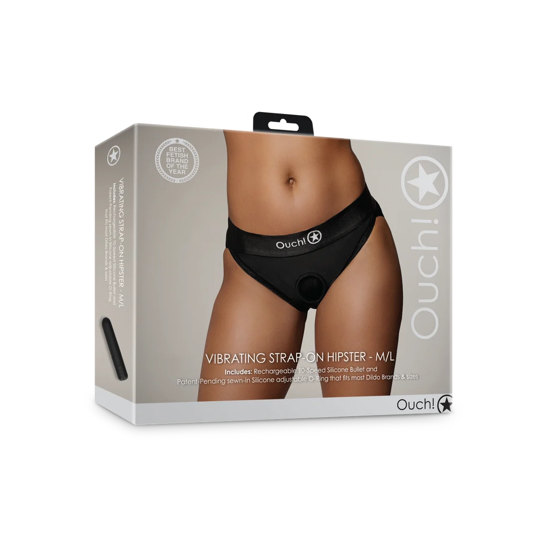 OU828BLKML1-2 Culotte boxer strap on vibrante Ouch! – Image 1