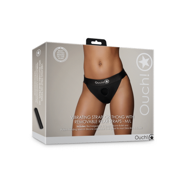 Vibromasseur bullet à 10 modes – String porte gode Ouch! by Shots