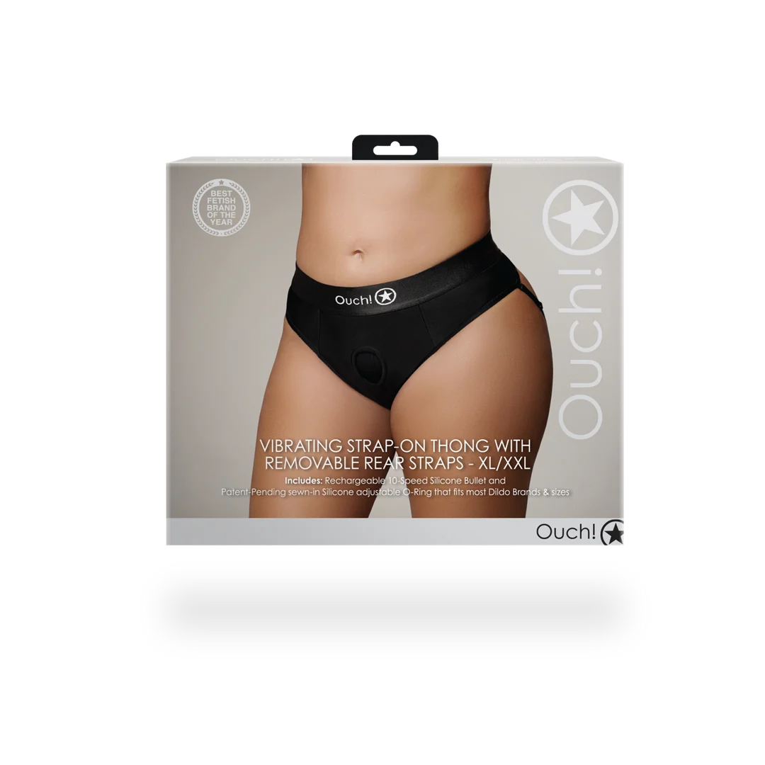 Vibromasseur bullet à 10 modes – String porte gode Ouch! by Shots – Image 8