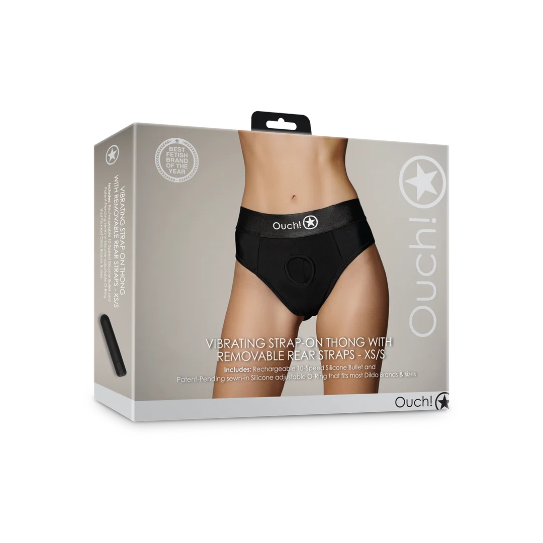 Vibromasseur bullet à 10 modes – String porte gode Ouch! by Shots – Image 13
