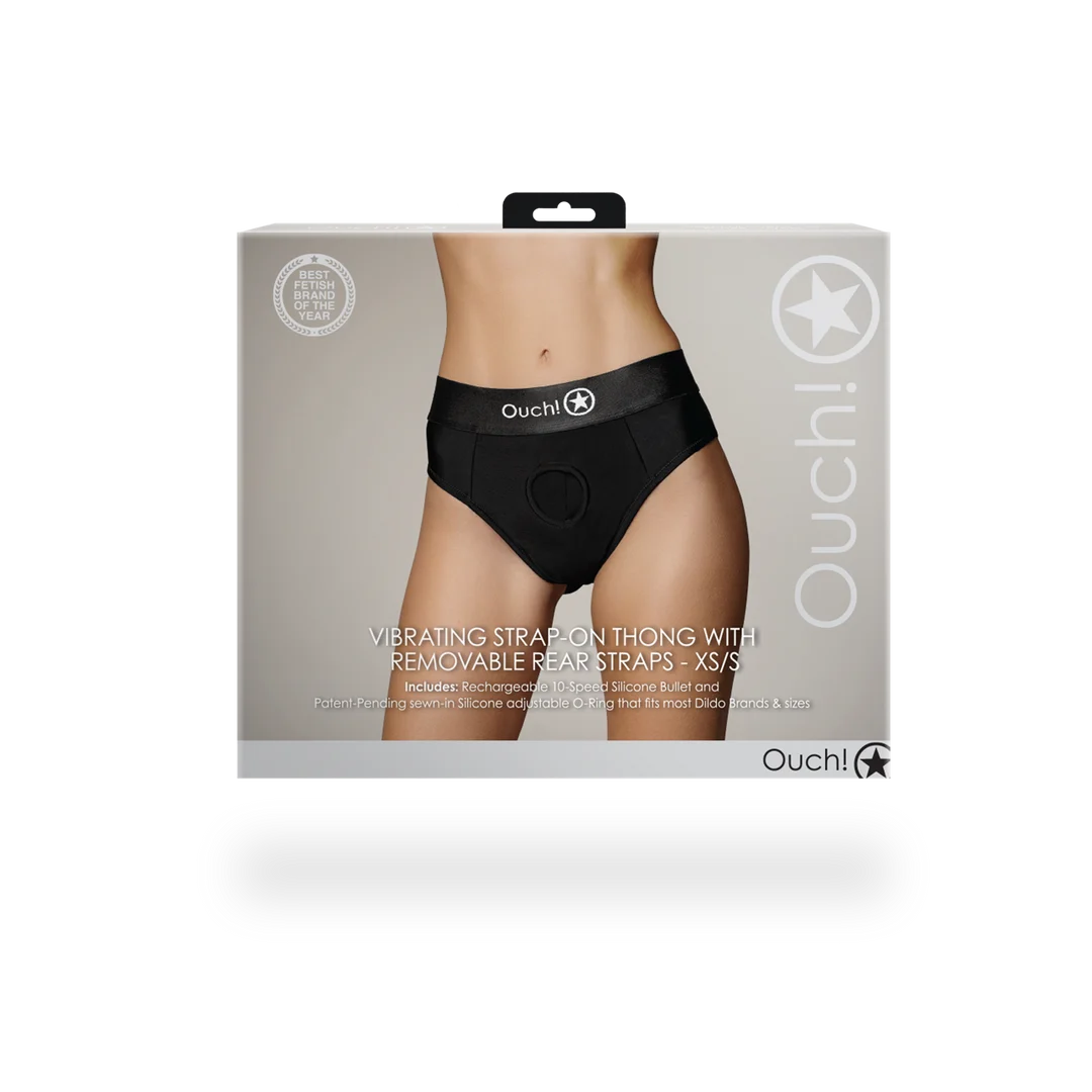 Vibromasseur bullet à 10 modes – String porte gode Ouch! by Shots – Image 14
