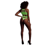 Body vert fluo à encolure grecque – Image 2
