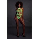 Body vert fluo à encolure grecque – Image 3