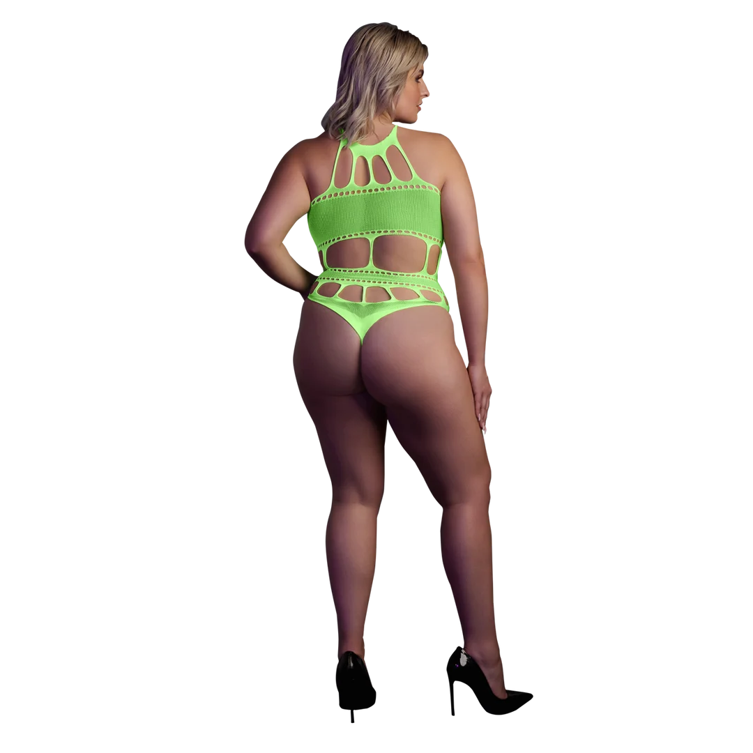 Body vert fluo à encolure grecque – Image 8