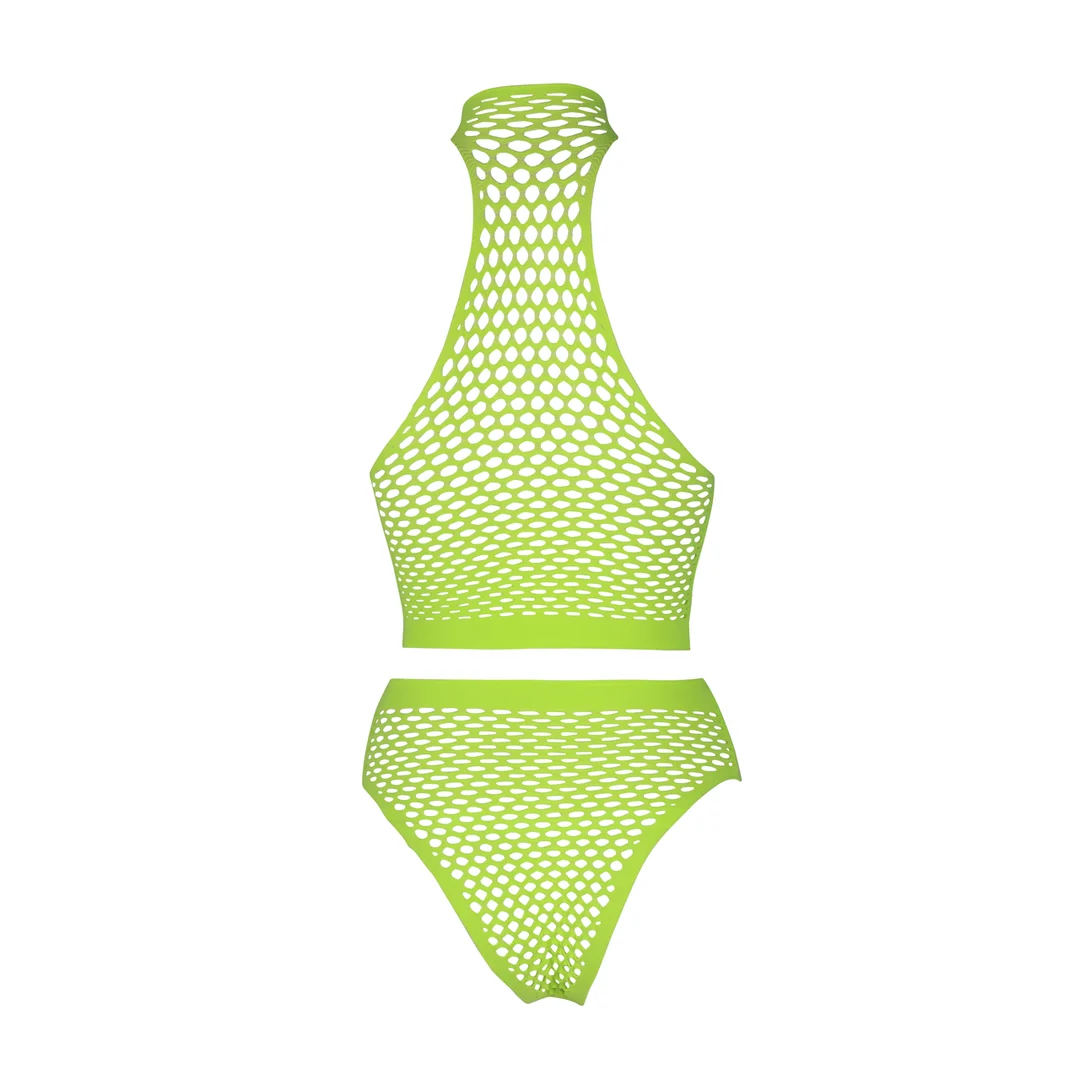 Ensemble vert fluo à col montant avec culotte – Image 6