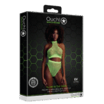 Ensemble vert fluo à col montant avec culotte