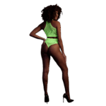 Ensemble vert fluo à col montant avec culotte – Image 2