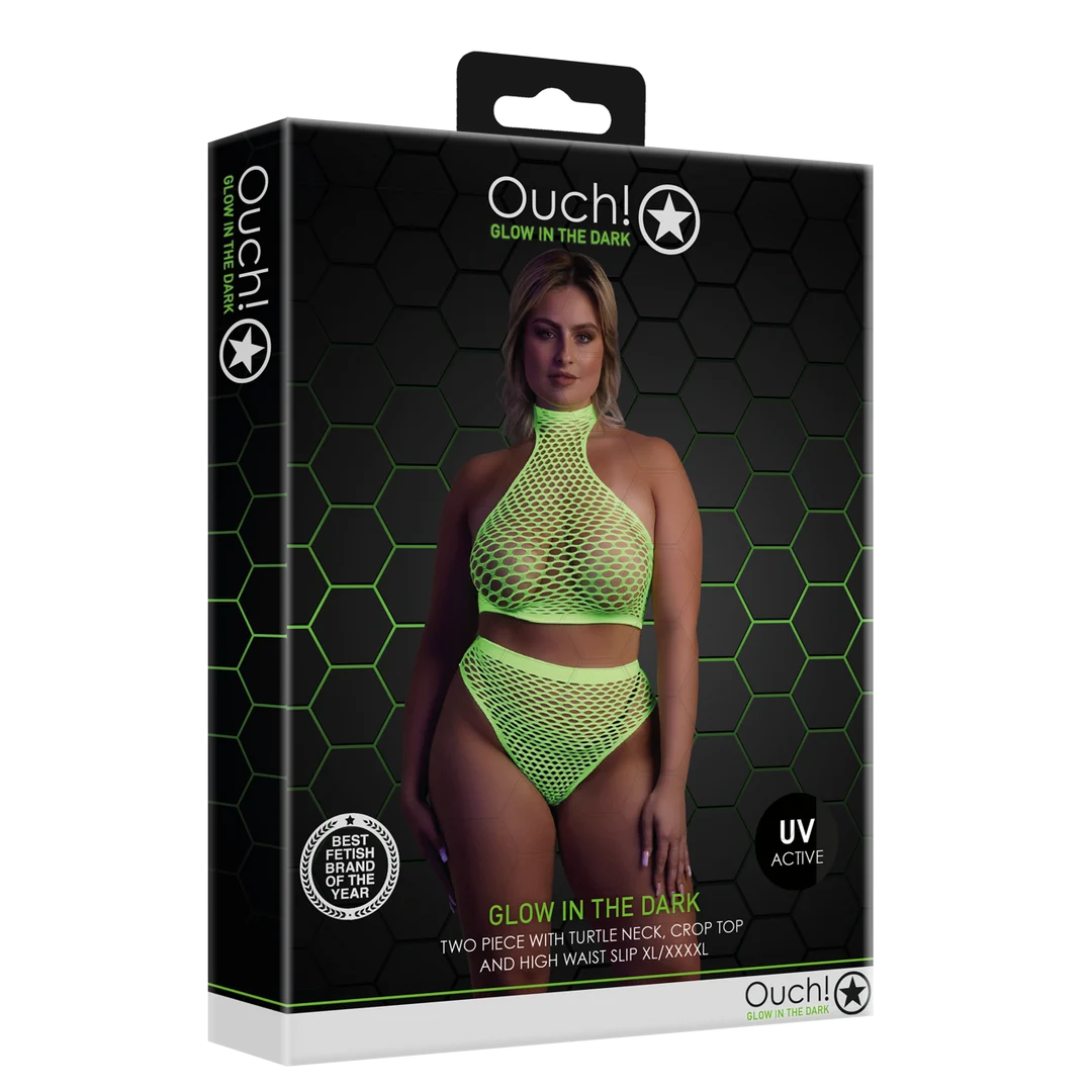 Ensemble vert fluo à col montant avec culotte – Image 7