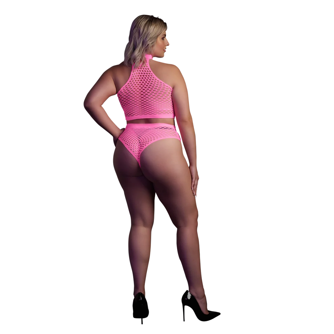 Ensemble vert fluo à col montant avec culotte – Image 20
