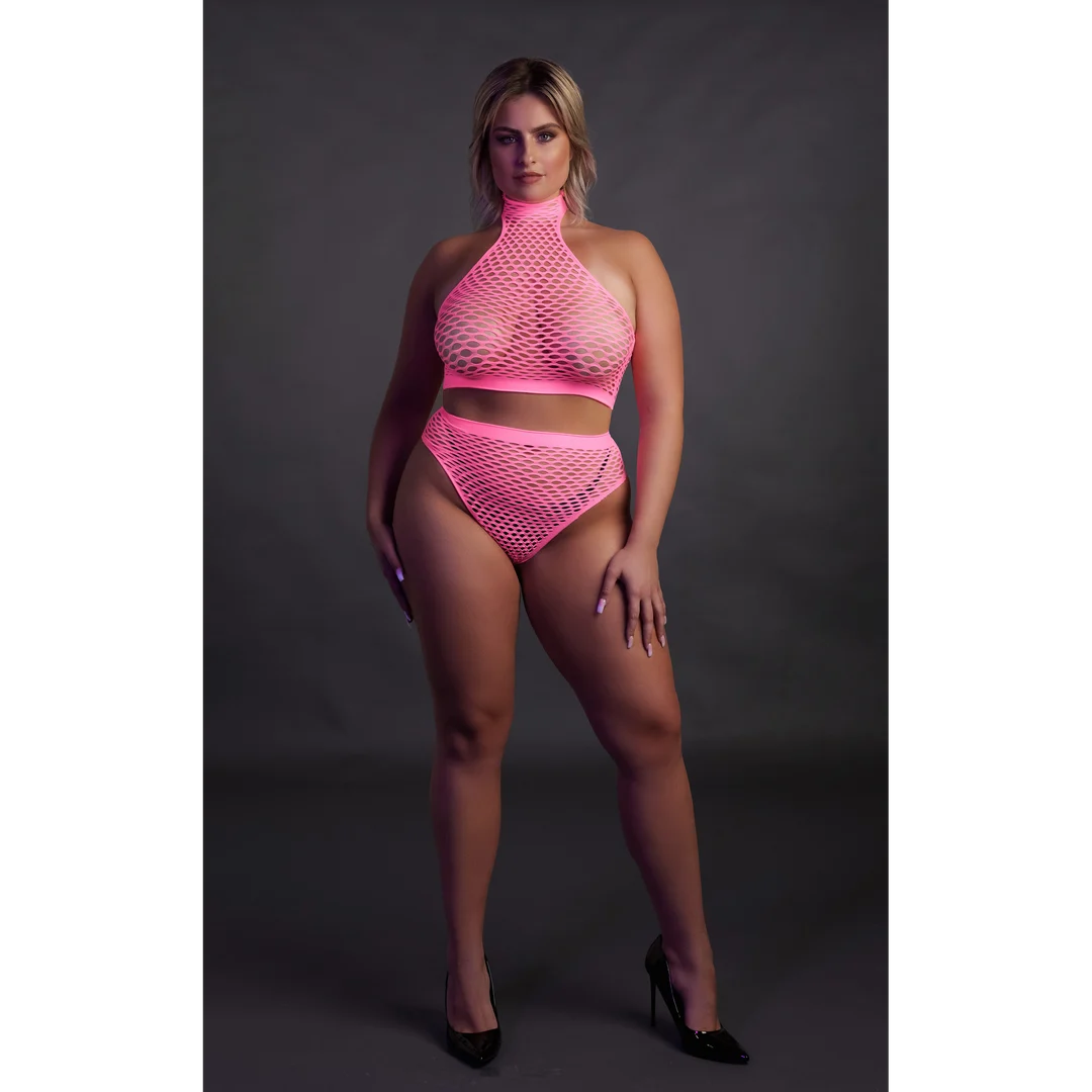 Ensemble vert fluo à col montant avec culotte – Image 21