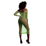 Crop top vert néon avec jupe longue – Image 2
