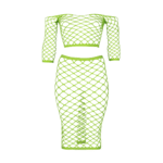 Crop top vert néon avec jupe longue – Image 11