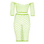 Crop top vert néon avec jupe longue – Image 12