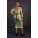 Crop top vert néon avec jupe longue – Image 10