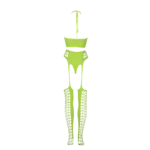 Ensemble vert fluo avec crop top et bas – Image 6