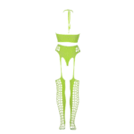 Ensemble vert fluo avec crop top et bas – Image 12