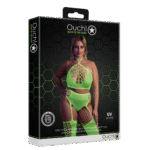 Ensemble vert fluo avec crop top et bas – Image 7