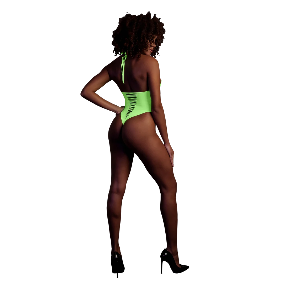 Body échancré vert fluo – Image 2