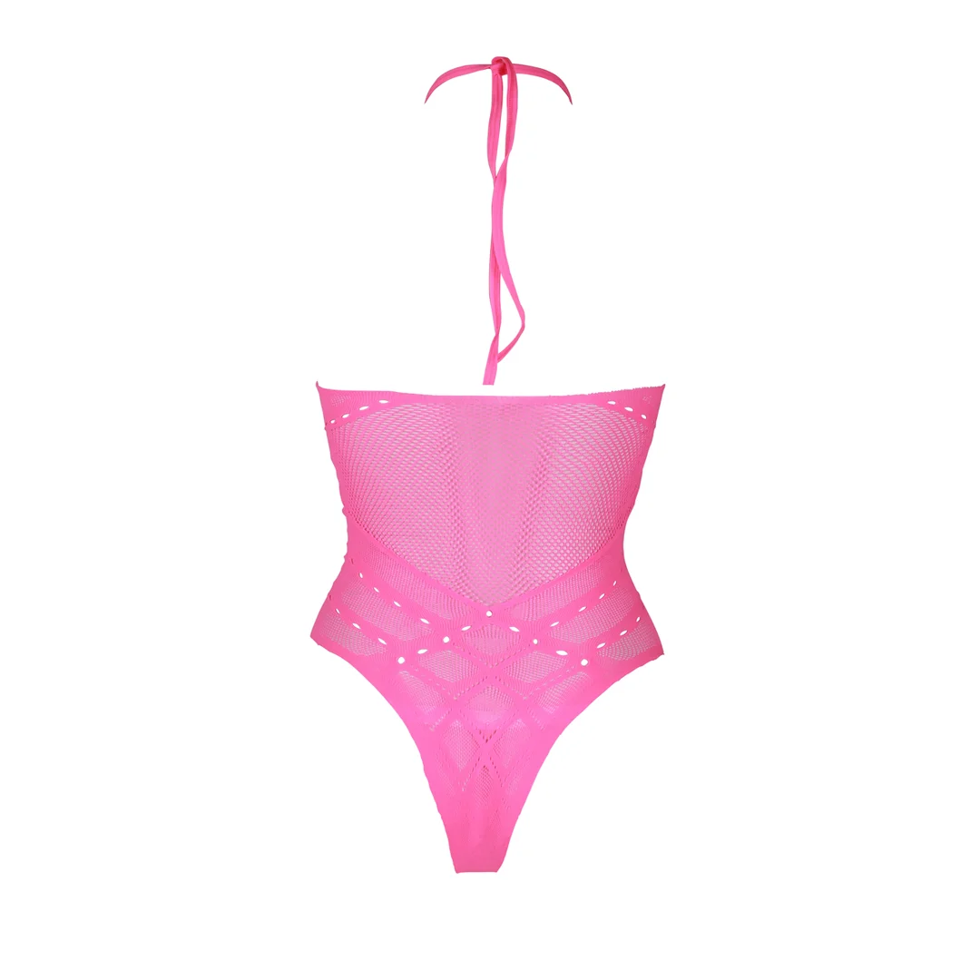 Body rose fluo à encolure dos nu – Image 18