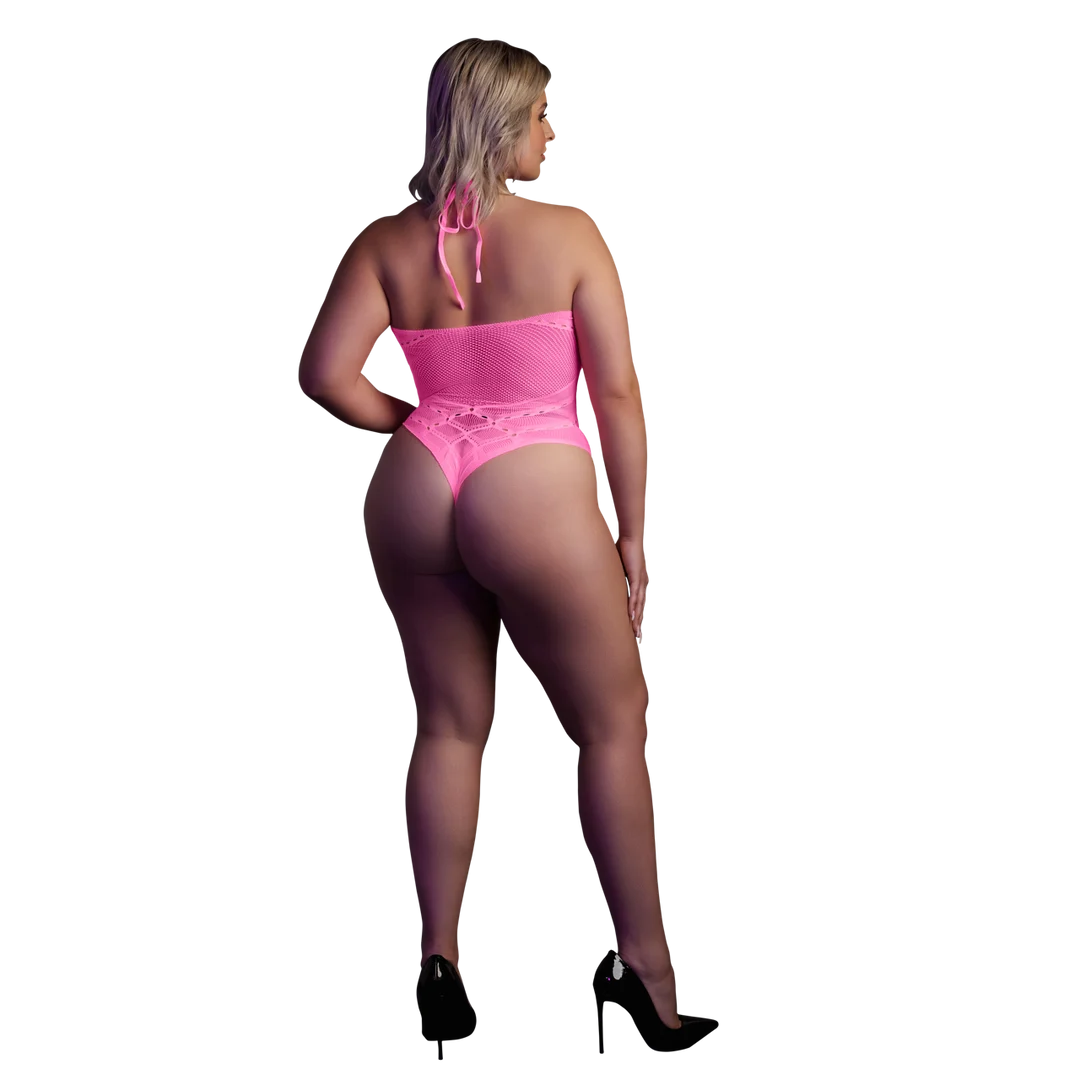 Body rose fluo à encolure dos nu – Image 14