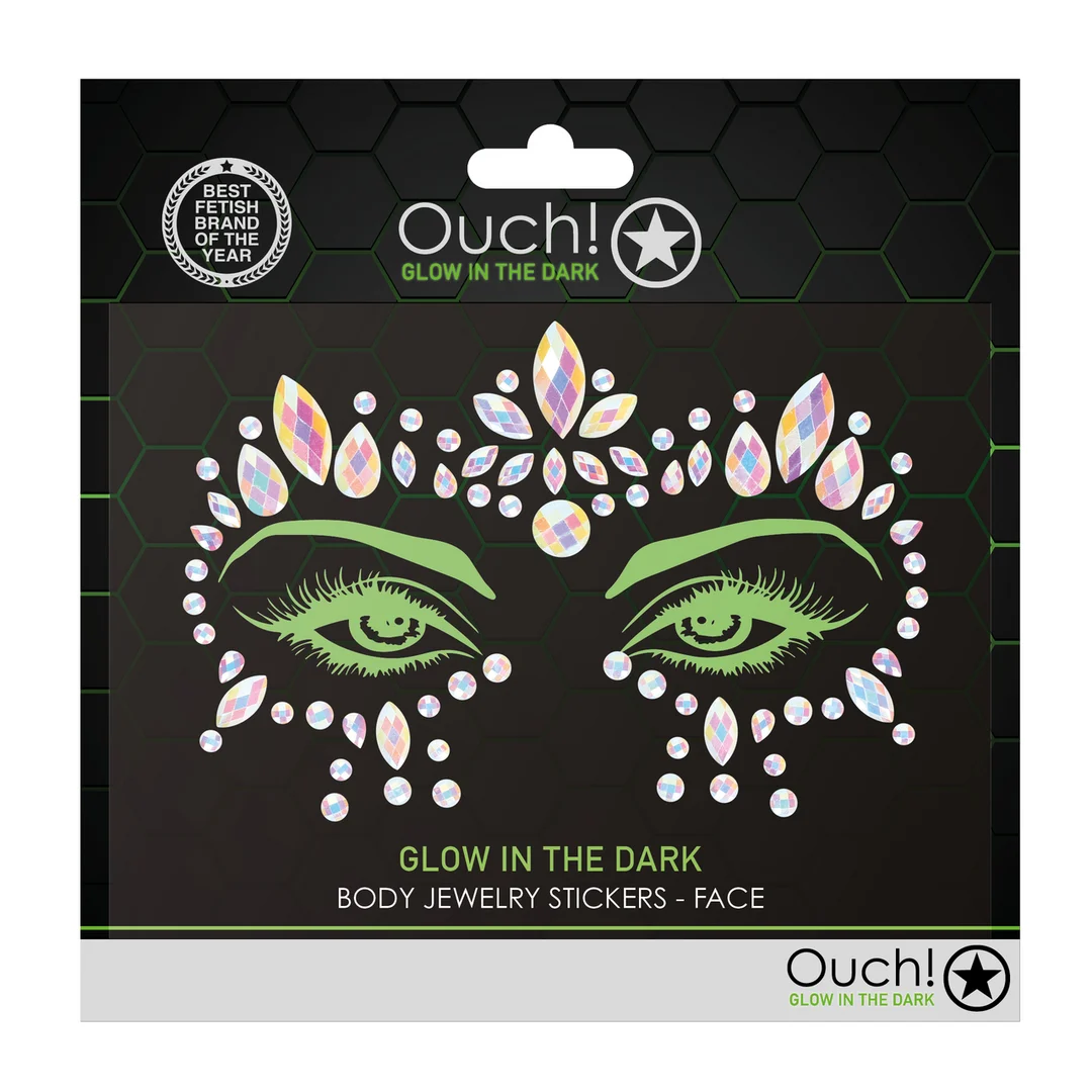 OU851GLO-2 Bijoux de peau Ouch! by Shots, stickers pour le visage – Image 1