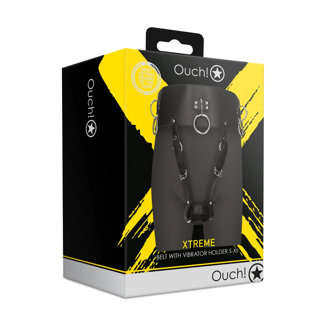 OU874BLK-2 Ceinture Ouch! by Shots avec support pour vibromasseur – Image 1