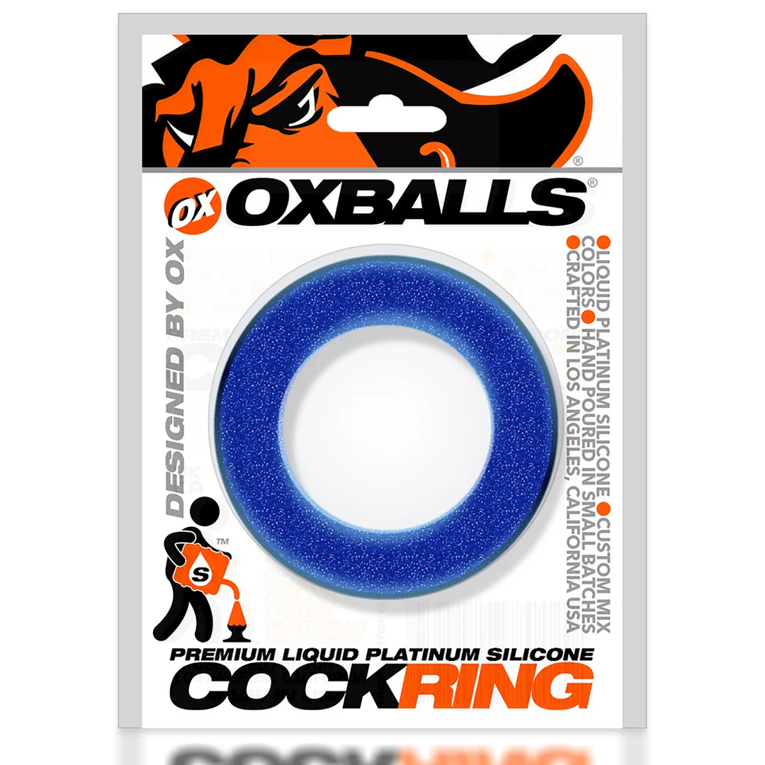 Anneau pénien non vibrant en silicone ultra doux – Blueballs – Image 1