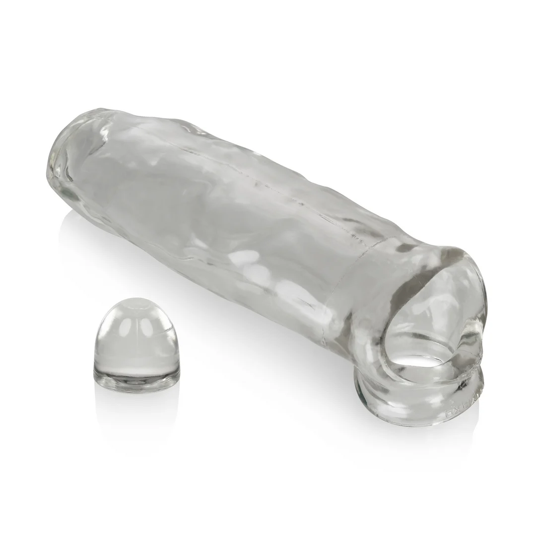 Gaine pénienne avec insert vibrant – Transparent – Image 2